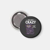 I'm Not Crazy My Reality Is Different Cheshire Cat Magnet (Vorderseite/Rückseite)