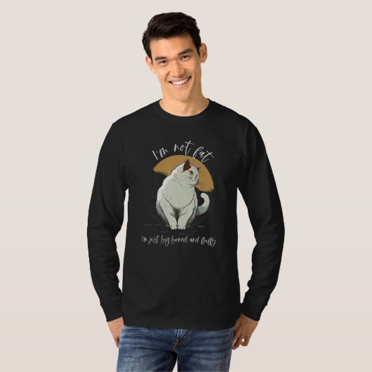 I'm not fat, I'm just big-boned ...,Funny Cat Grap T-Shirt (Vorne ganz)