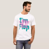 I'm Not Flop" - Bold Glitch Overprint Typography T-Shirt (Vorne ganz)