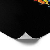 Im Not Gay Im Super Gay Pride LGBT Flag Unicorn Poster (Ecke)