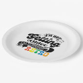  I'm Not Getting Older I'm Turning Retro Pappteller (Schrägansicht)