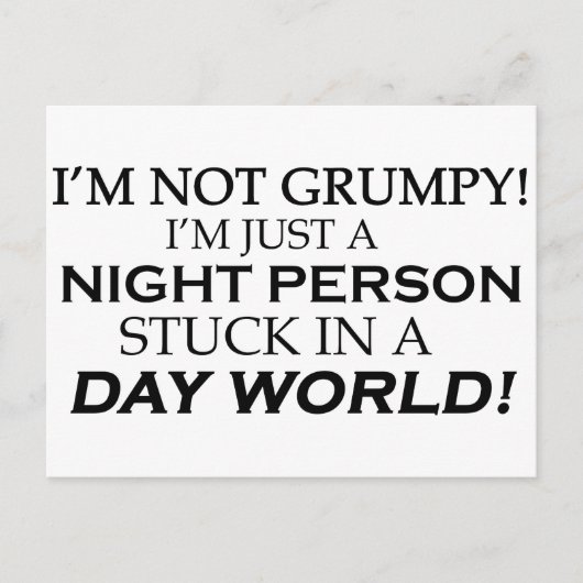 IM NOT GRUMPY POSTKARTE (Vorderseite)