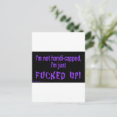 im_not_handicapped_im_just postkarte (Stehend Vorderseite)