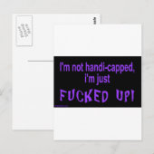 im_not_handicapped_im_just postkarte (Vorne/Hinten)