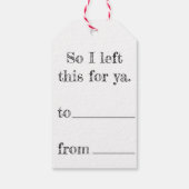 "I'm Not Here" - WHIMSIGOTH URLAUB-Geschenkmarke Geschenkanhänger (Rückseite)