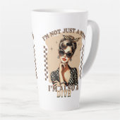 I'm not Just a Mom I'm a Diva Mother's Day Milchtasse (Rechte Ecke)