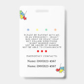 Im Not Misbehaving I have Autism ID Badge  Ausweis (Rückseite)