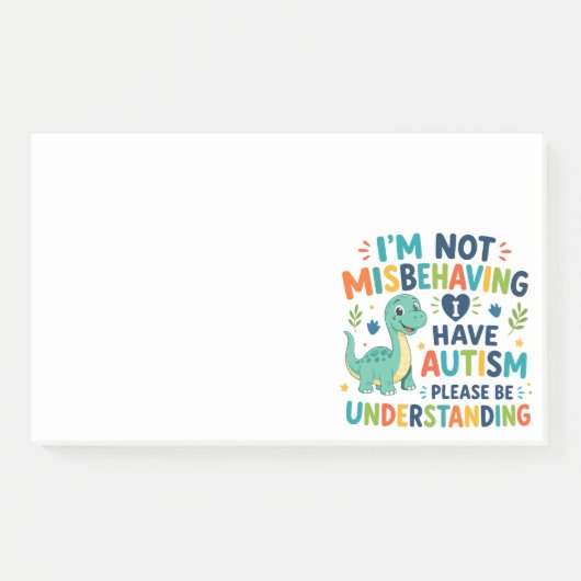 I'm not misbehaving, I have autism Post-it Klebezettel (Vorderseite)