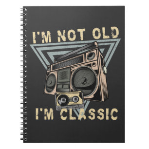 I'm not old I'm classic vintage stereo cassette  Notizblock