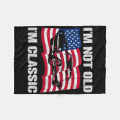 Im Not Old Im Clic Car America Flag Graphic Mens T Fleecedecke (Vorderseite (Horizontal))