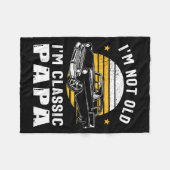 I'm Not Old I'm Clic Papa Funny Muscle Car Hot Rod Fleecedecke (Vorderseite (Horizontal))