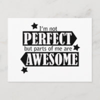 I'm not perfekt but awesome - statement, quotes