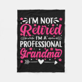 I'm Not Retired I'm A Professional Grandma For Mot Fleecedecke (Vorderseite)
