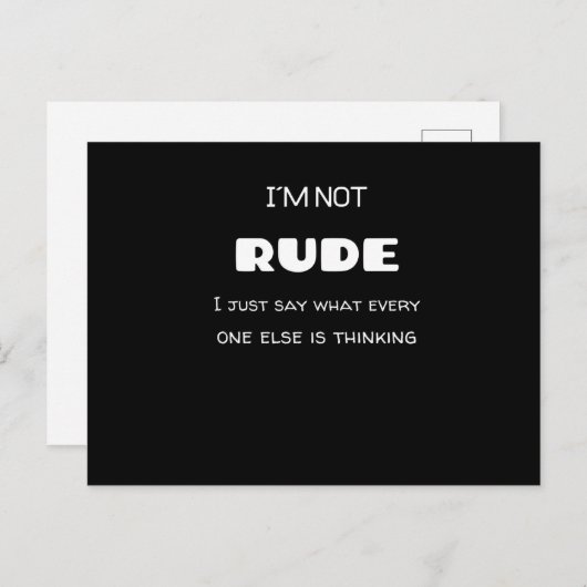 Im not RUDE Postkarte (Vorne/Hinten)