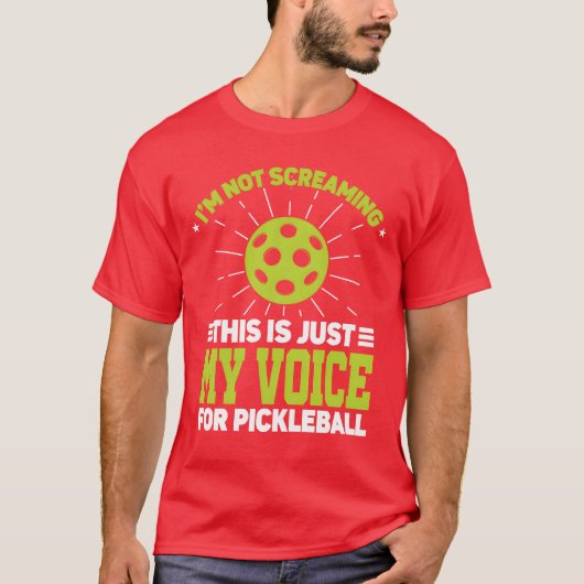 Im Not Screaming Coaching Sports Coach Pickleball  T-Shirt (Vorderseite)