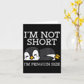 Im Not Short Penguin Size Funny Height Joke Women  Karte (Gelbe Blume)