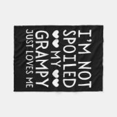 I'm Not Siled My Grampy Just Loves Me Funny Granhi Fleecedecke (Vorderseite (Horizontal))