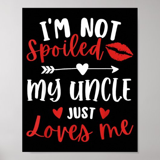 I'm Not Siled My Uncle Loves Me Nephew Niece Match Poster (Vorne)