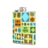 Im Notfall Betrunkene Orange & Blue Flachmann (Links)