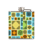 Im Notfall Betrunkene Orange & Blue Flachmann (Rückseite)