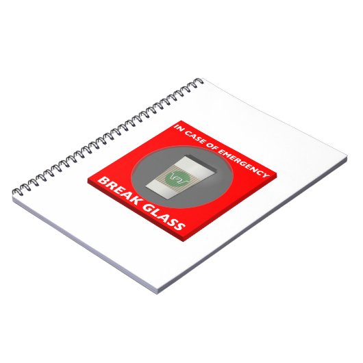 Im Notfall Bruch-Glas Notizblock (Linke Seite)