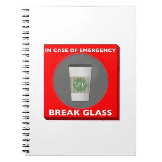 Im Notfall Bruch-Glas Notizblock (Vorderseite)