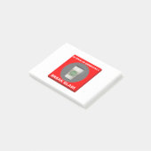 Im Notfall Bruch-Glas Post-it Klebezettel (angewinkelt)