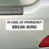Im Notfall - Bruch-Wind Autoaufkleber (Auf Auto)