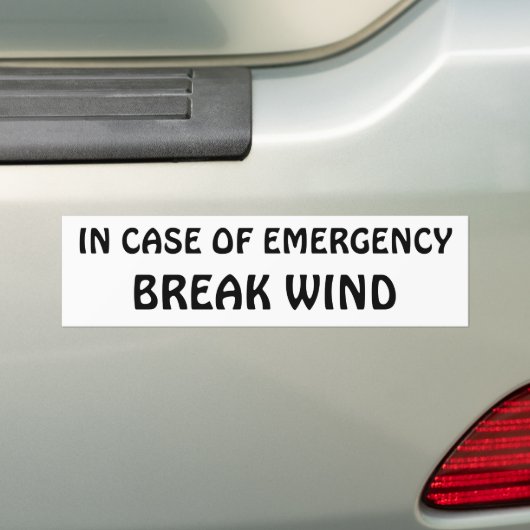 Im Notfall - Bruch-Wind Autoaufkleber (Auf Auto)
