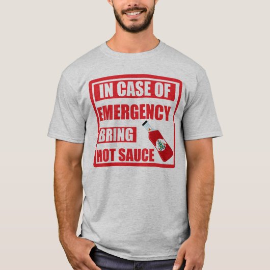 Im Notfall holen Sie heiße Soße, Chili T-Shirt (Vorderseite)
