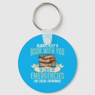 Im Notfall immer ein Buch mit Ihnen Behalten Schlüsselanhänger