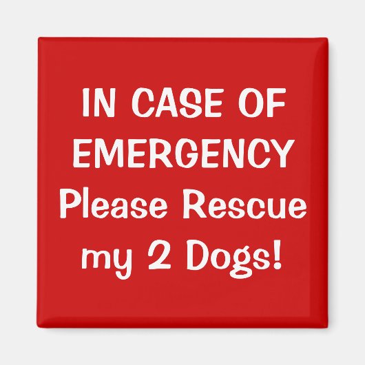 Im Notfall Magnet (Vorne)