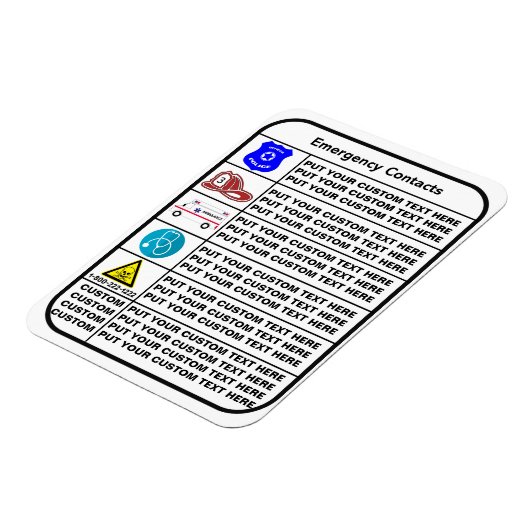 im Notfall Magnet (Linke Seite)