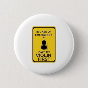 Im Notfall meine Violine zuerst Gerettet Button