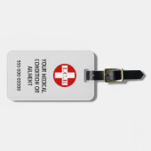 Im Notfall | Personalisieren medizinischer Informa Gepäckanhänger (Vorderseite horizontal)