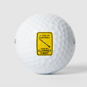 Im Notfall rette zuerst meine Klarinette Golfball