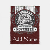 Im November sind Lkw-Führerbücher Geboren Fleecedecke (Vorderseite)