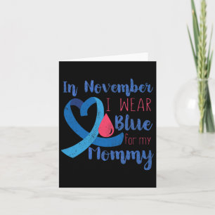 Im November T1d Awareness Ribbon Blue für Mommy Di Karte