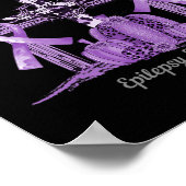 Im November trage ich eine Lila Kreuz-Kürbis-Epile Poster (Ecke)