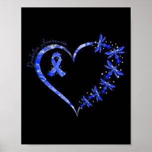 Im November tragen wir blau Diabetes-Bewusstsein-D Poster