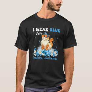 Im November tragen wir blau Katze Typ-1-Diabetes-B T-Shirt
