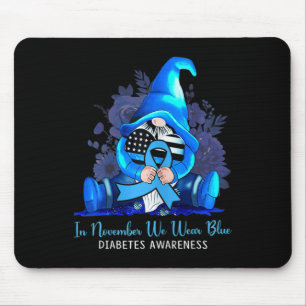 Im November tragen wir blaue Gnome Diabetes-Bewuss Mousepad