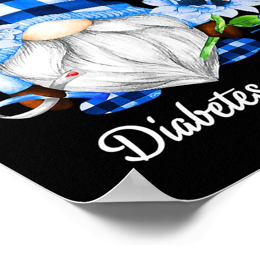 Im November tragen wir blaue Gnome Diabetes-Bewuss Poster (Ecke)