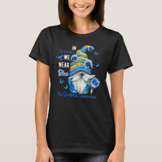 Im November tragen wir blaue Gnomen Butterfly Diab T-Shirt