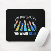 Im November tragen wir blaue Hände Diabetes Bewuss Mousepad (Mit Mouse)