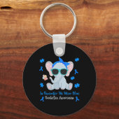 Im November tragen wir blaue Kinder T Schlüsselanhänger (Vorderseite)