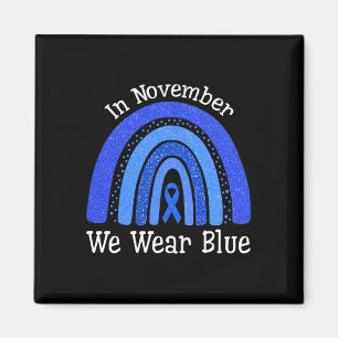 Im November tragen wir Blaue Regenbogendiabetes-Aw Magnet