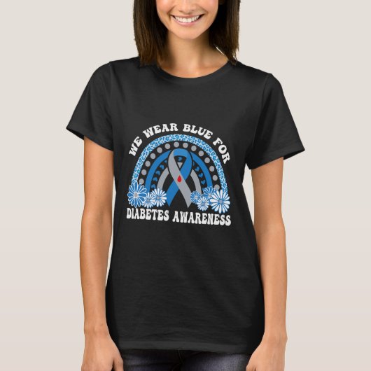 Im November tragen wir Blaue Regenbogendiabetes-Aw T-Shirt (Vorderseite)