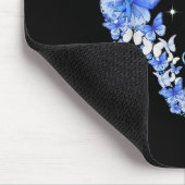 Im November tragen wir blaue Schmetterlinge Diabet Mousepad (Ecke)