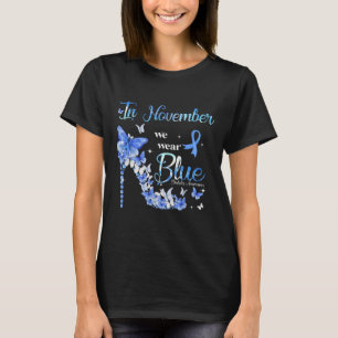 Im November tragen wir blaue Schmetterlinge Diabet T-Shirt